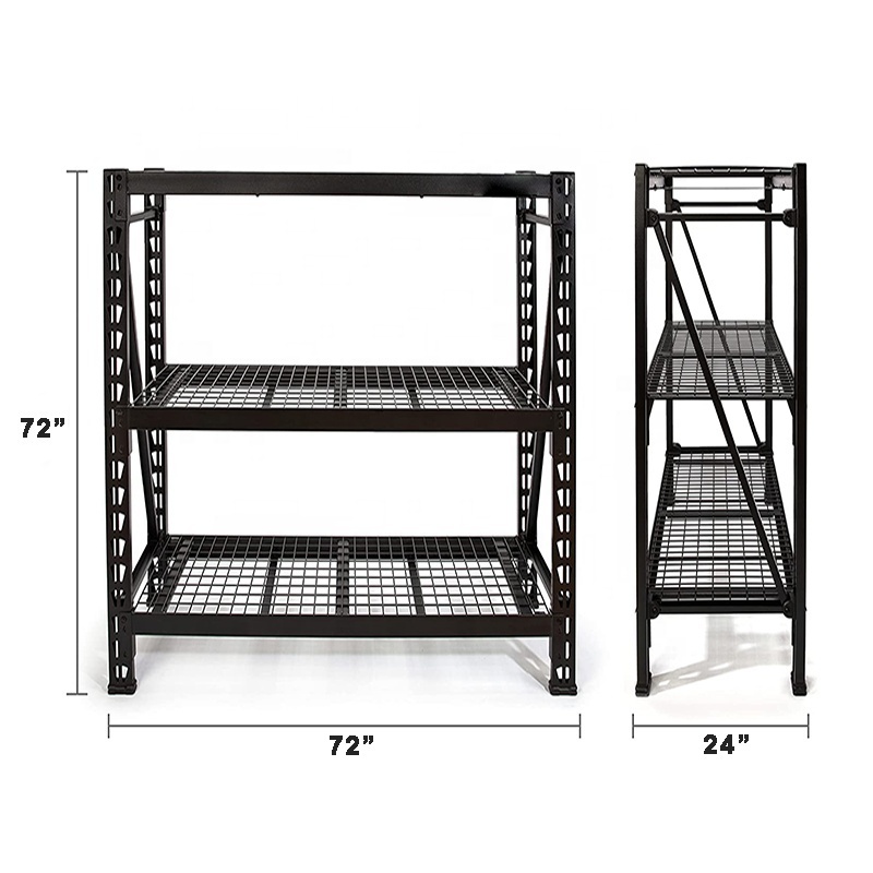 4 Tier Metal Shelving Freestanding Racking Boltless Rack Stacking Shelves Storage Shelving Unit