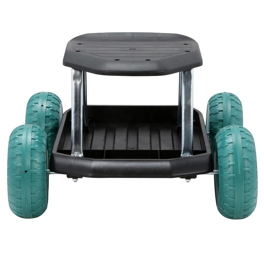 Outdoor Garden Gardening Yard Rolling Scooter Stool Cart Work Seat