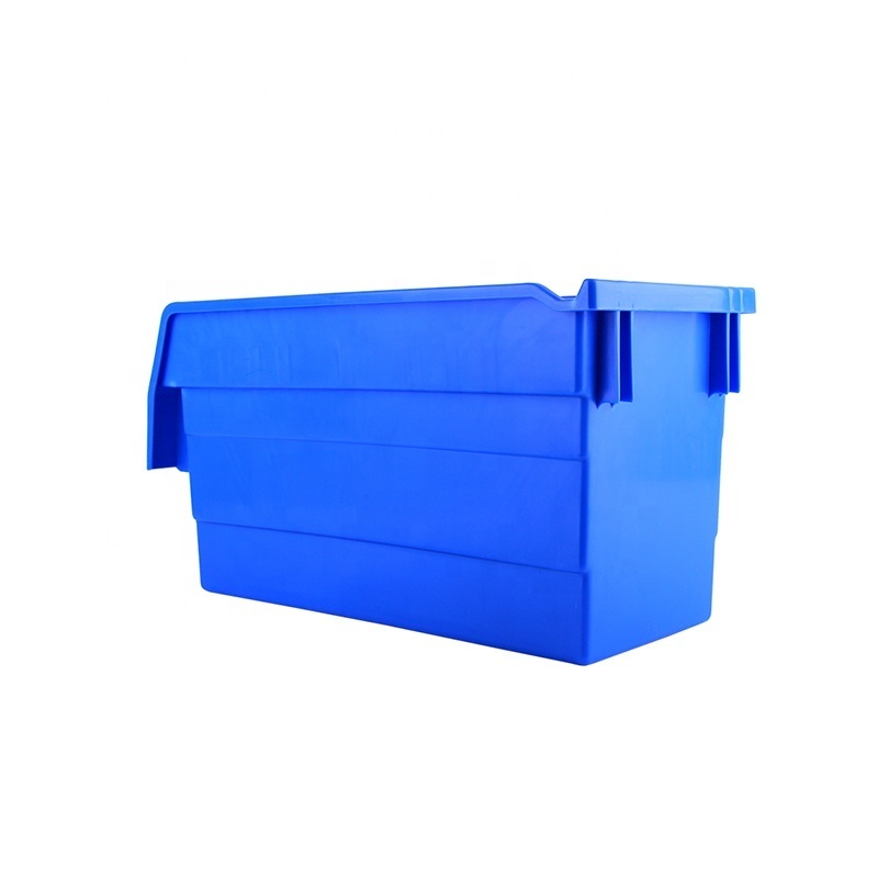 warehouse plastic stackable storage shelf bin/spare parts bins