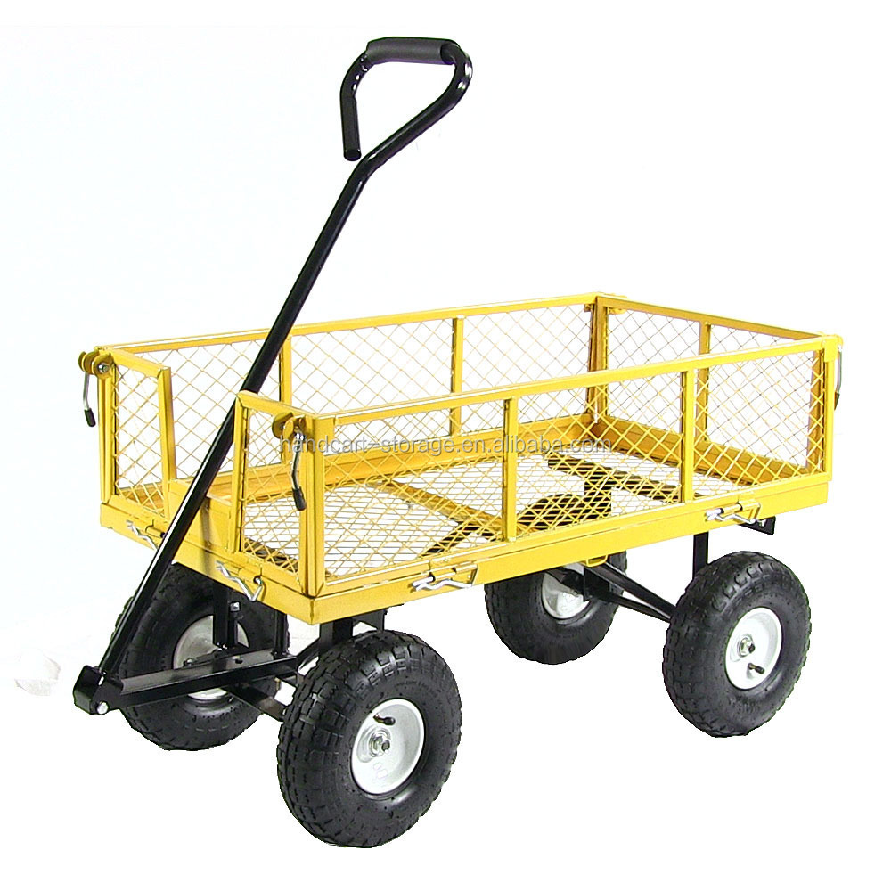 Removable sides mesh type folding garden cart