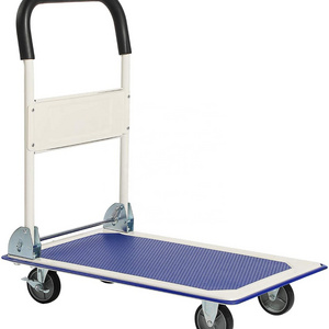 Industrial Garage Hand Trolley Truck Dolly Rolling Portable Platform Trolley Cart Metal Warehouse Trolley Platform