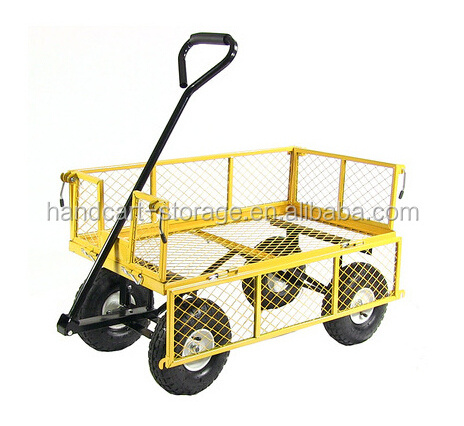 Removable sides mesh type folding garden cart