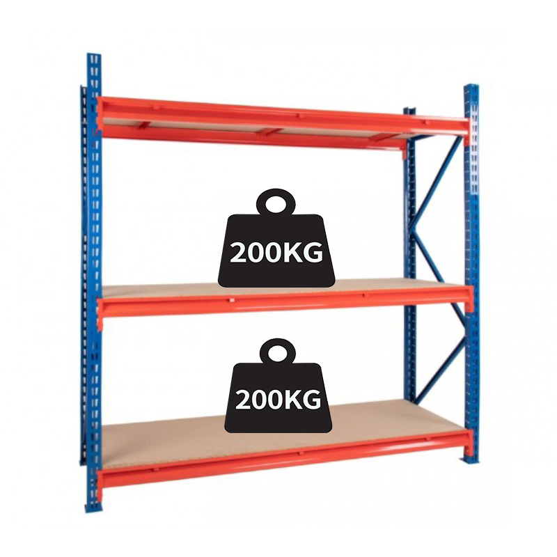 Estantes De  Heavy Duty Boltless 4 Layers Metal Storage Organizer Shelf Longspan Rack For Industry Warehouse Garage