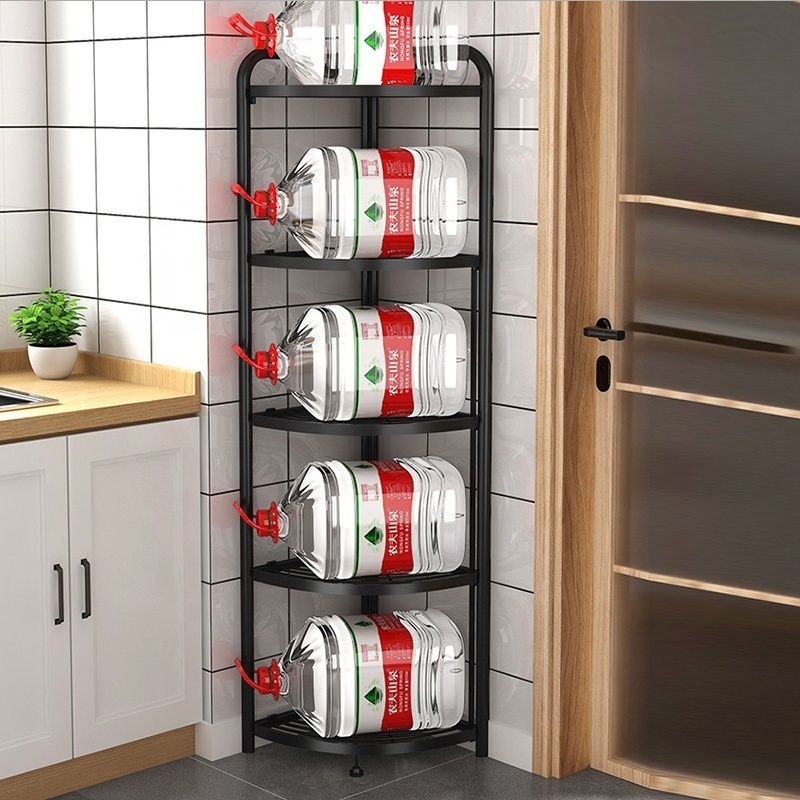 Multifunctional Household Kitchen Metal Wire Rack Storage Corner Stand Stainless Steel Bathroom Folding Shelves Shelf