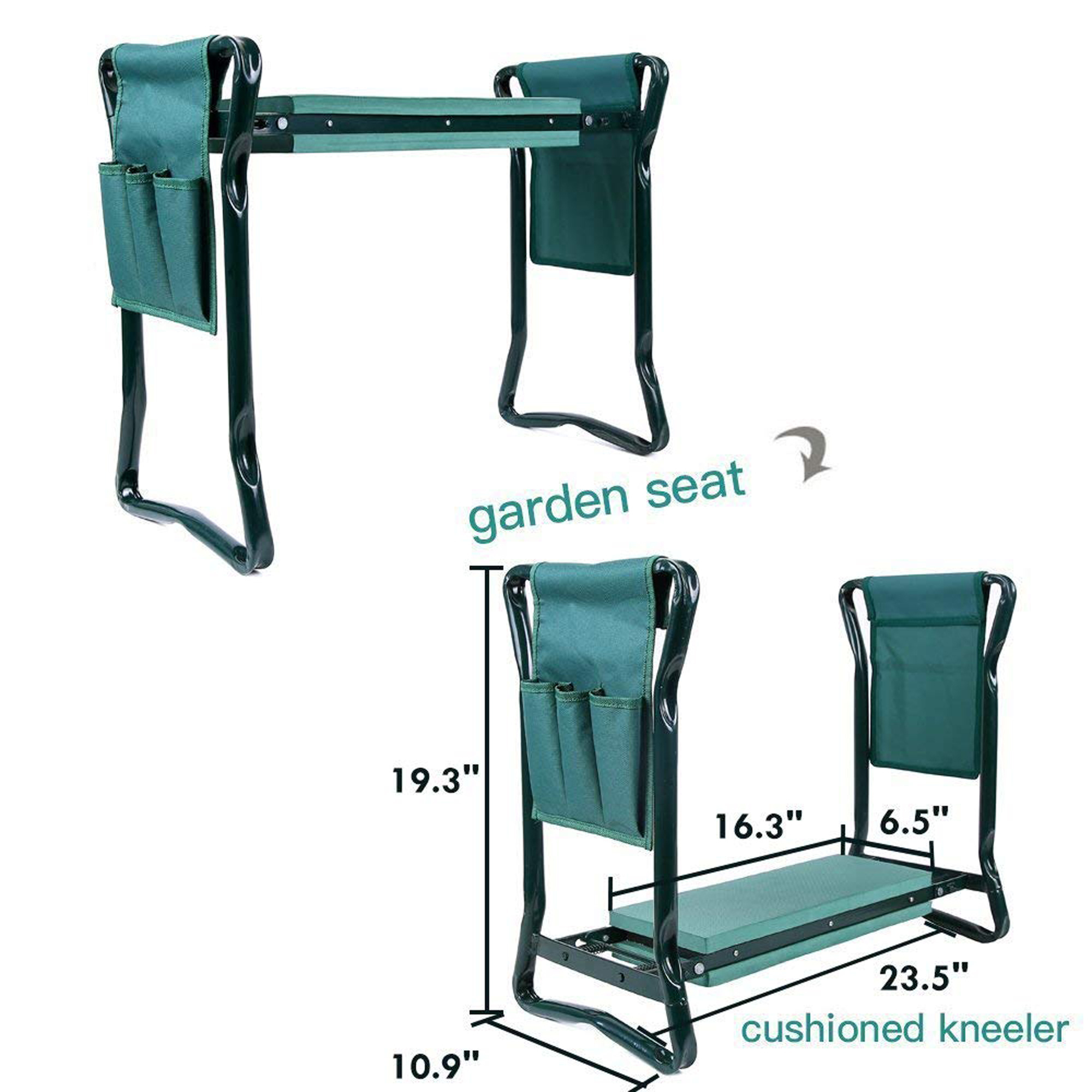 Foldable Utility Garden Foam Stool Seat and Kneeler