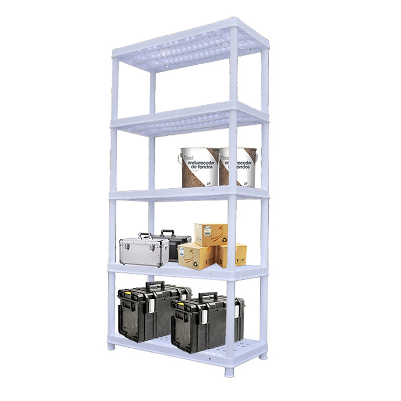 Garage Stackable Boltless Plastic Storage Shelf Industrial Display Warehouse Shelves Plastic Shelf Rack