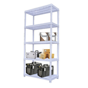 Garage Stackable Boltless Plastic Storage Shelf Industrial Display Warehouse Shelves Plastic Shelf Rack