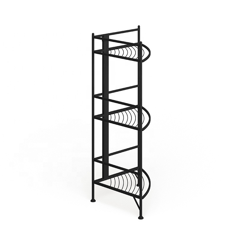 Multifunctional Household Kitchen Metal Wire Rack Storage Corner Stand Stainless Steel Bathroom Folding Shelves Shelf