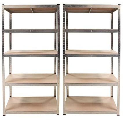 Galvanized Steel Shelving Unit Racking Solutions 5 Bay Galvanised Corner Shelving Kit