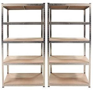 Galvanized Steel Shelving Unit Racking Solutions 5 Bay Galvanised Corner Shelving Kit