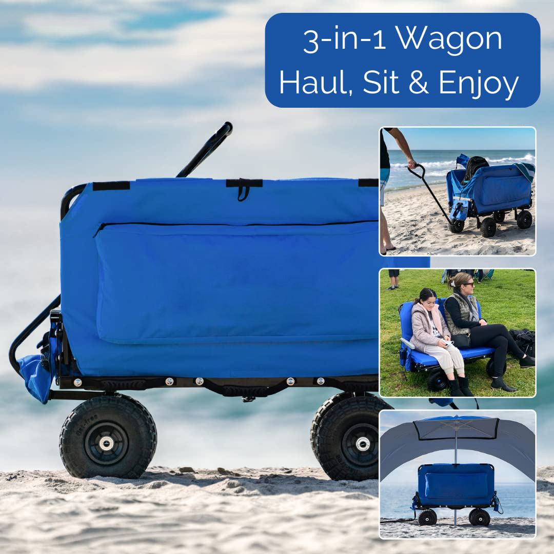 Beach lounger wagon sale