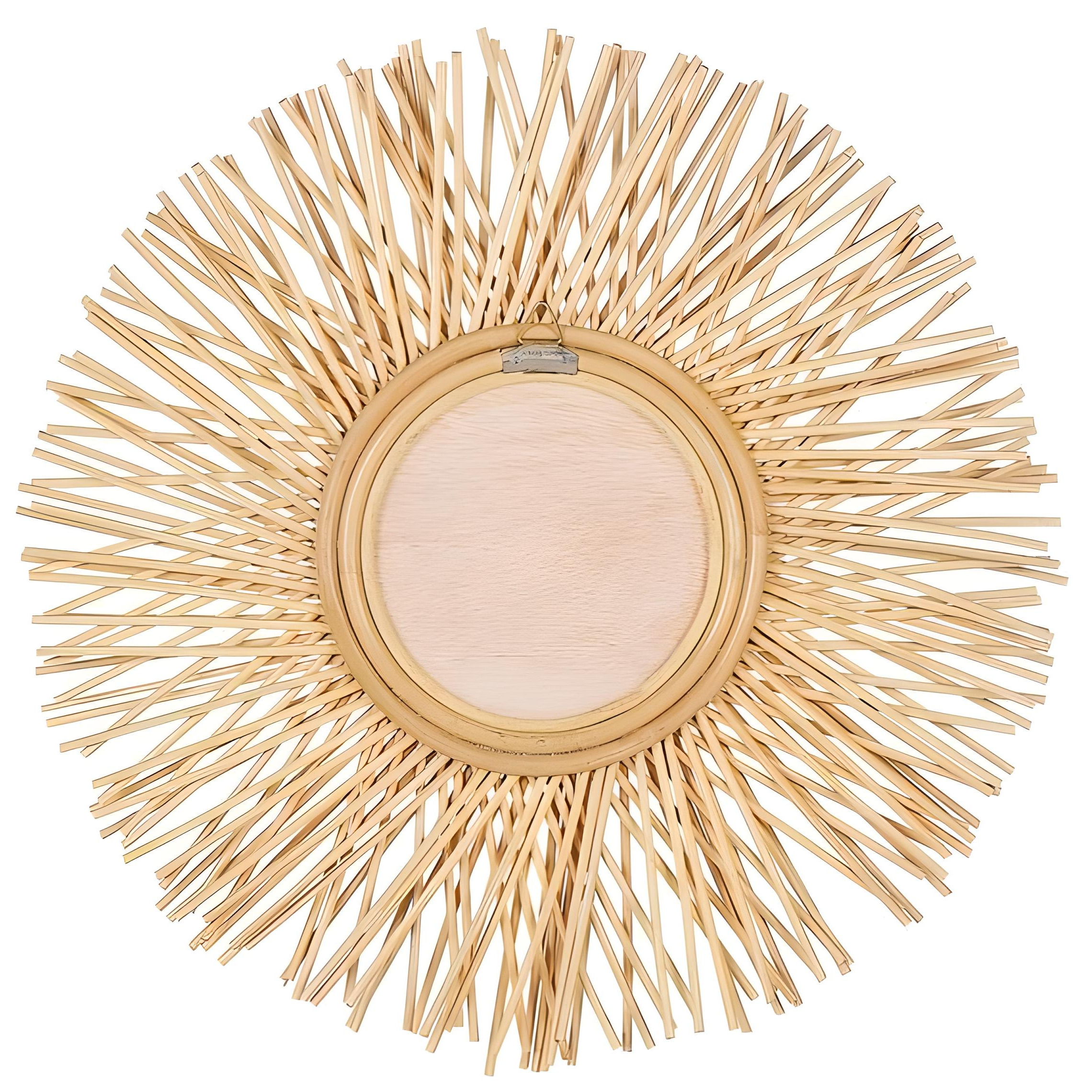 New Arrival Customized Sunburst Wall Mirror Rattan and Wooden Wicker Set for Home Wall Decoration for Hanging Application