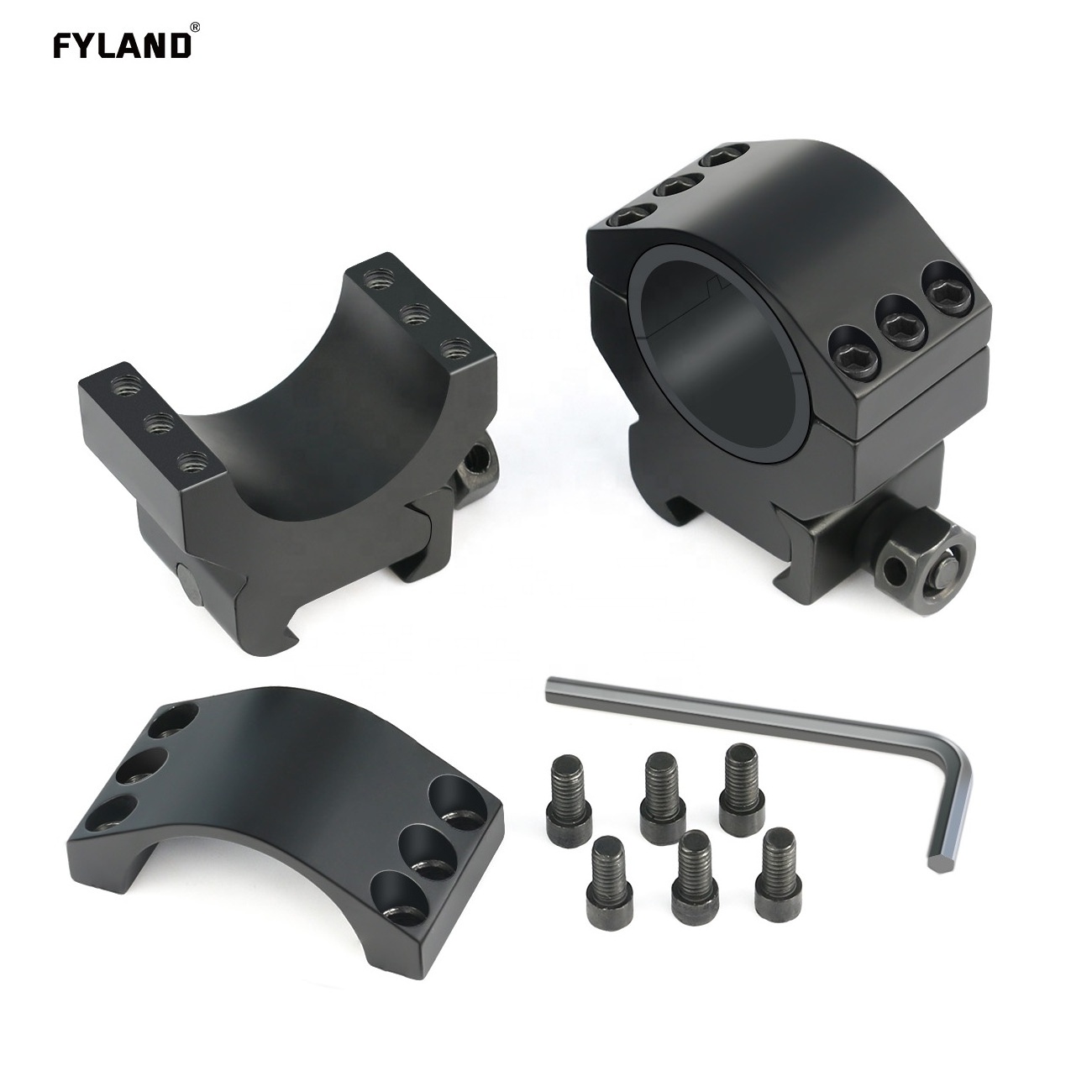 Black Quick Installation 25.4/30mm Universal Scope Mounts Hunting Flashlight Bracket Accessories