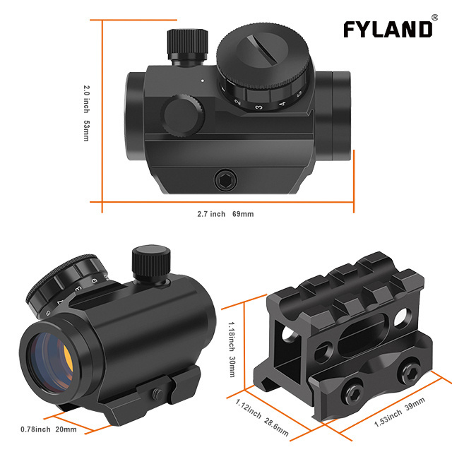 Tactical Red Dot Laser Sight Tactical for 20mm Easy and Bright red dot laser sight