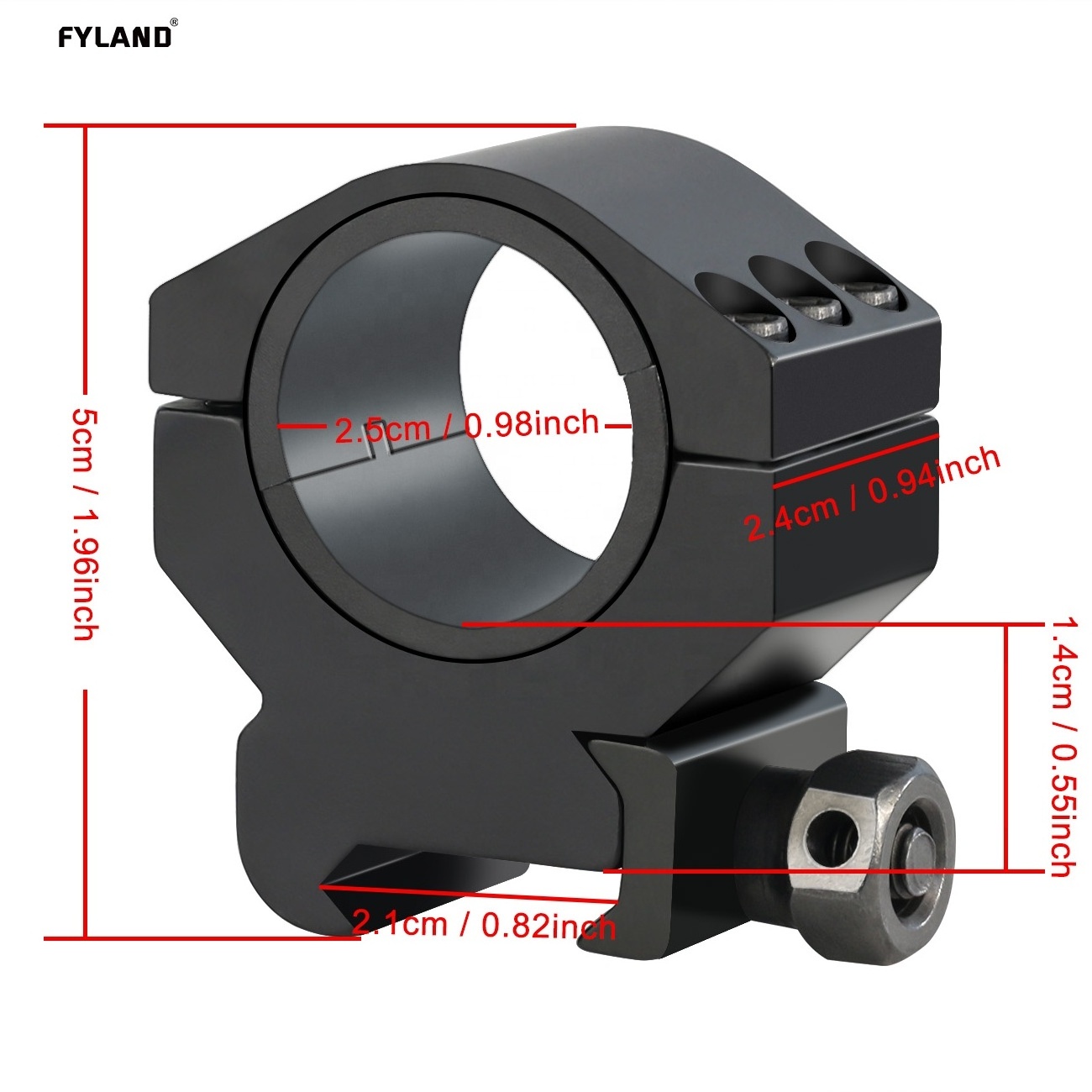 Black Quick Installation 25.4/30mm Universal Scope Mounts Hunting Flashlight Bracket Accessories