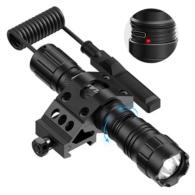 IPX7 1500 L Powerful Rechargeable Led Tactical Hunting Laser Outdoor Flashlights Camping Waterproof Costom Portable Flashlight