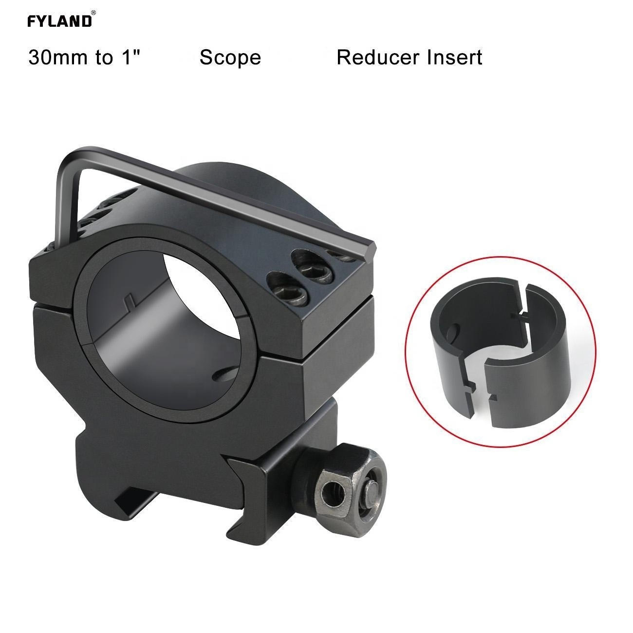 Black Quick Installation 25.4/30mm Universal Scope Mounts Hunting Flashlight Bracket Accessories