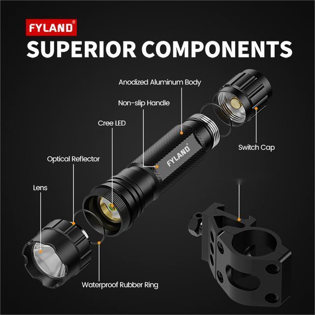 Hunting Torche IPX6 with Remote Tail Switch Tactical Light Aluminum Alloy Super Bright 1200LM LED Tactical Flashlight