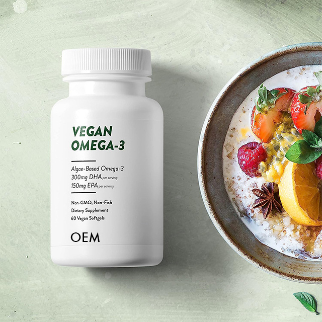 Vegan Omega 3 Fish oil softgels Supplement Plant Based DHA EPA Fatty Acids Softgel Supports Heart, Brain, Joint Health