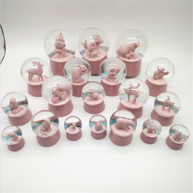 Princess Room Decoration Polyresin Musical Snow Globe Ball