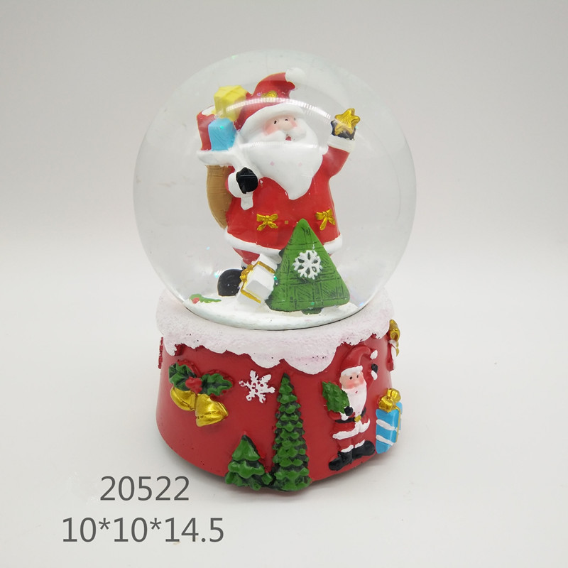 Christmas Gift Snow Globe Music Water Snowball  Santa Claus  Music Box water globe for Decoration