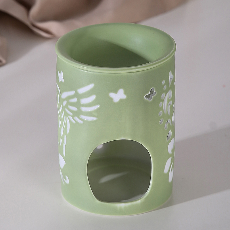 New Colorful Ceramic Candle Holders Aromatherapy Essential Oil Burner Hollow Creative Scented Candle Holder For Home Decorations