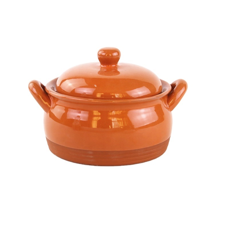 China factory color glazed soup rice cooker ceramic cooking pot with lid