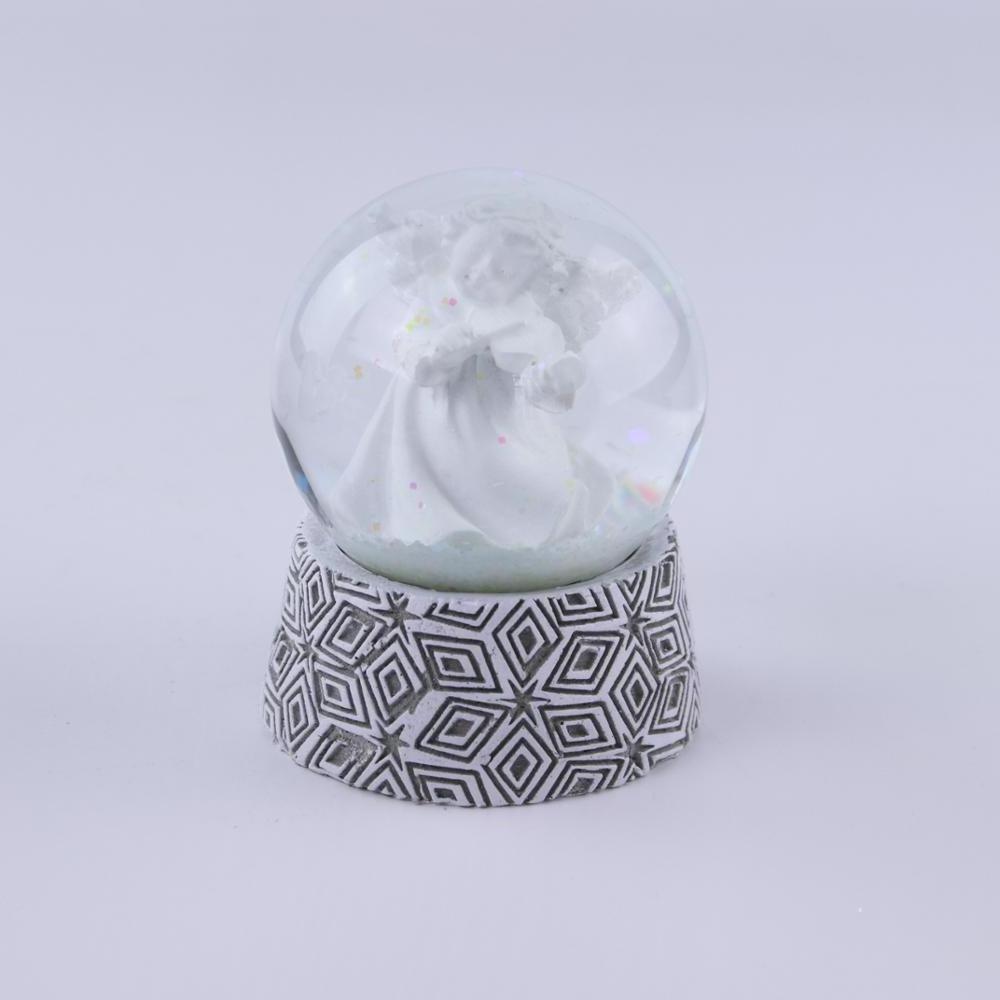 Custom handmade crystal ball resin glass snowball angel water snow globe