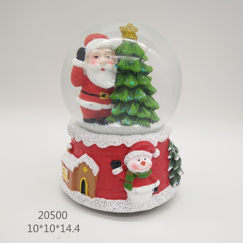 Christmas Gift Snow Globe Music Water Snowball  Santa Claus  Music Box water globe for Decoration