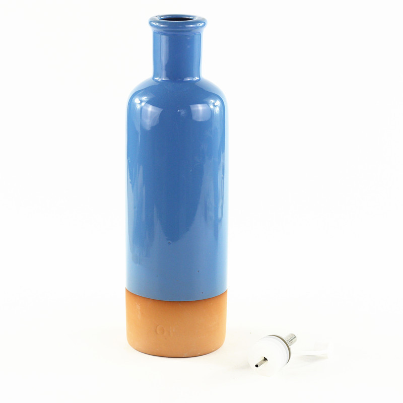 China Wholesale Ceramic terracotta kitchenware stoneware Vinegar bottle Olive Oil Bottle