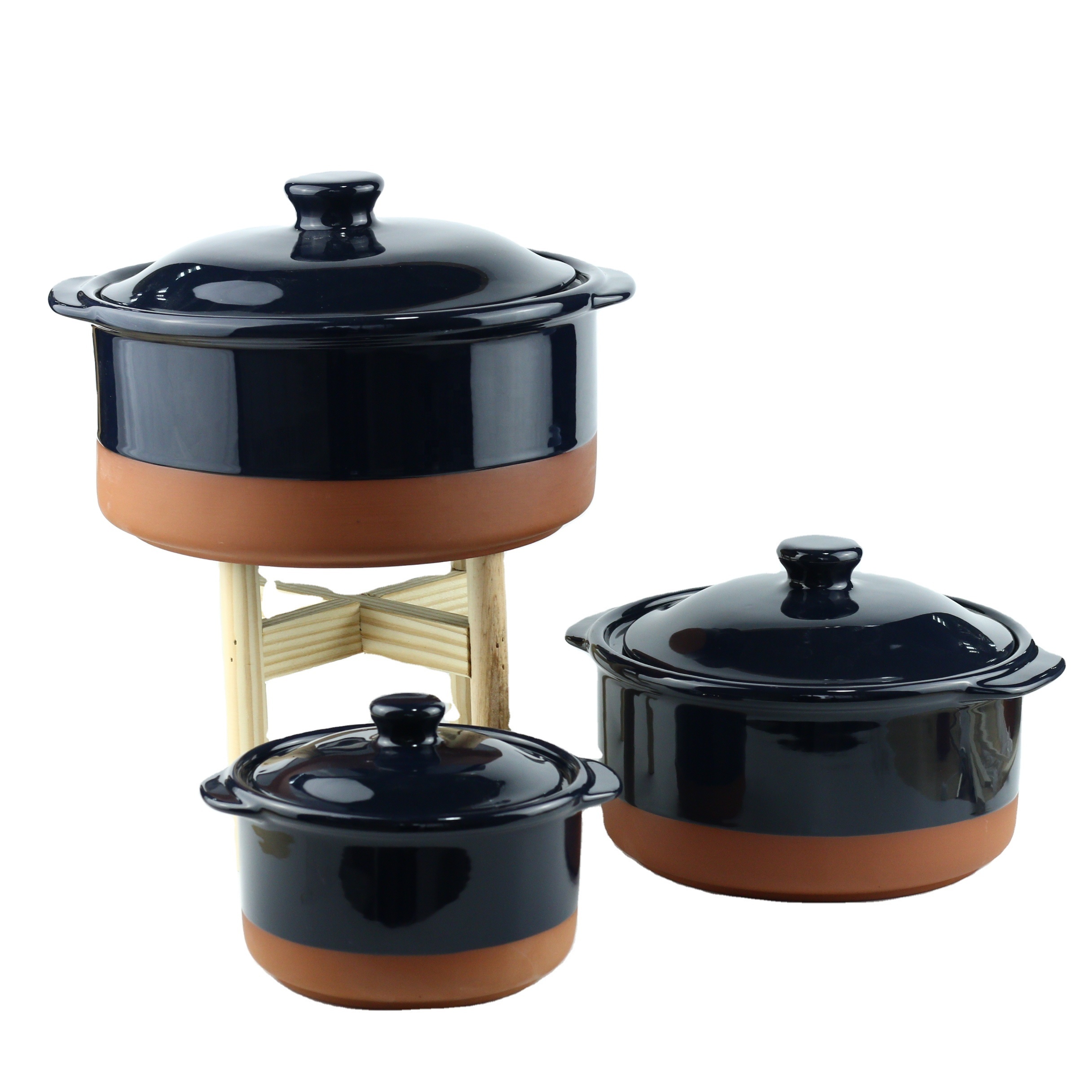 Insulated Colorful Easy-Clean Terracotta Stoneware Ceramic Cooking Pot