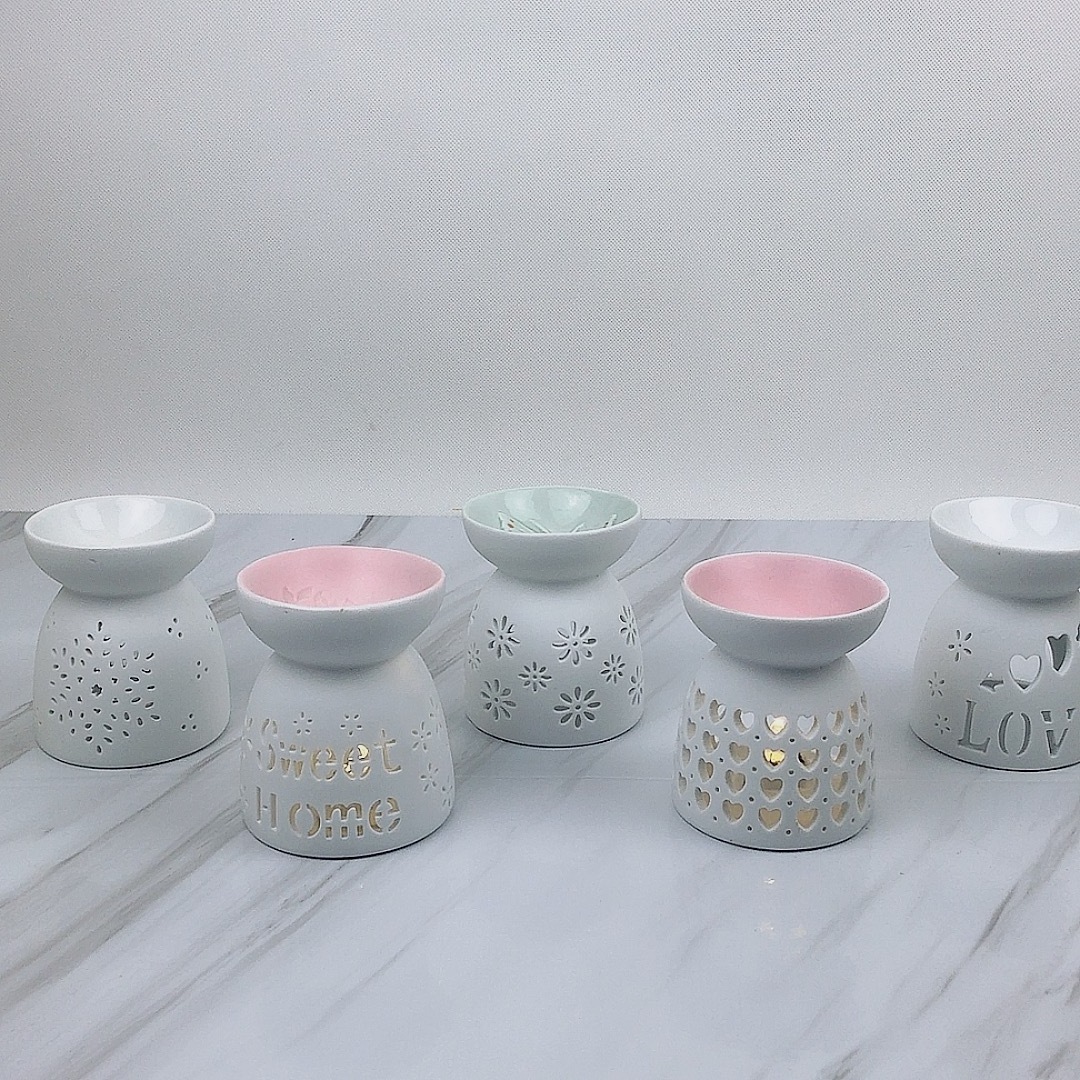 New Hollow Ceramic Aroma Wax Melter Warmer  Porcelain Oil Burner