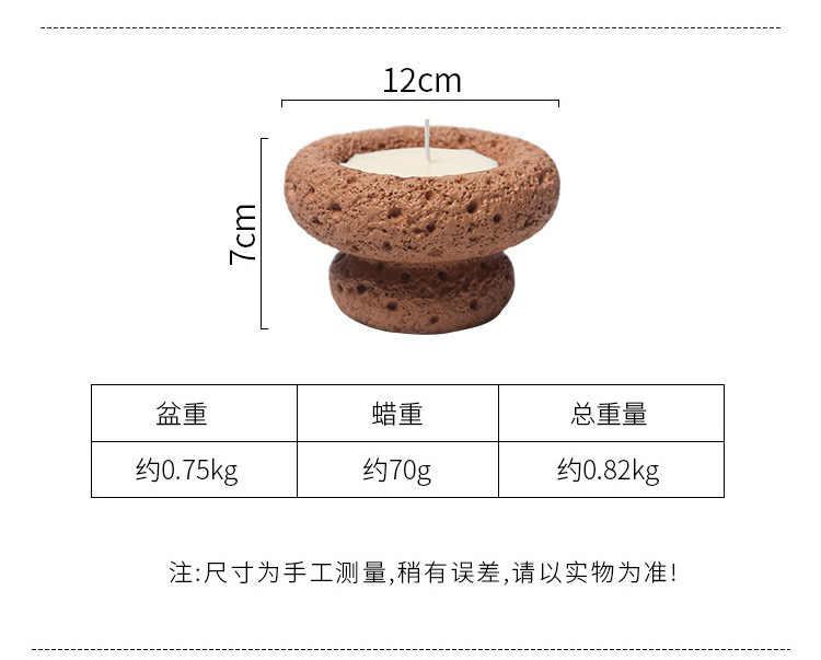 Wholesale  nordic  style empty  cement candle pot matte color candle  jar cement candle stand