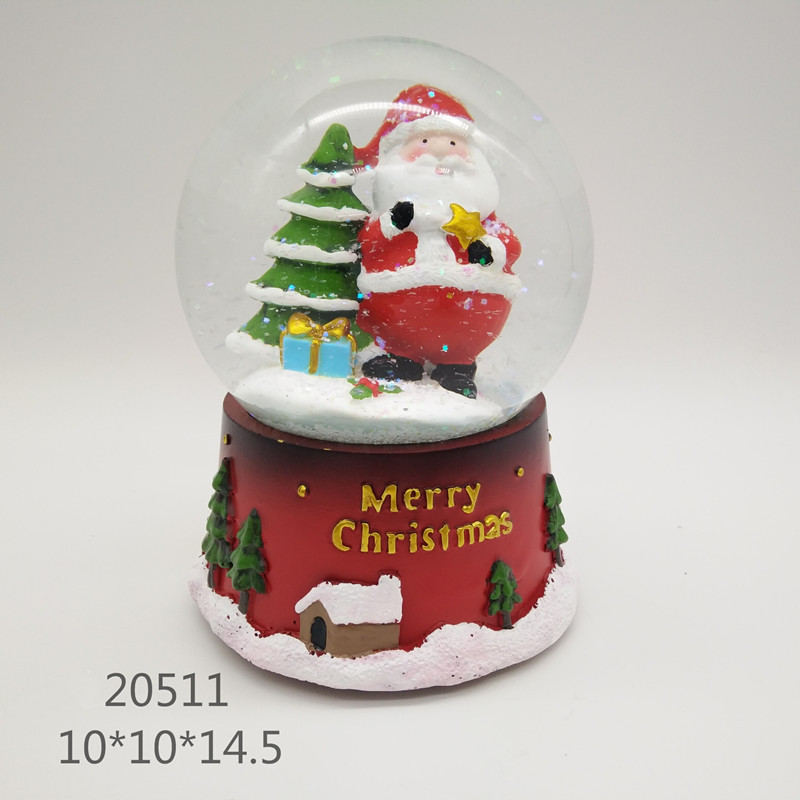 Christmas Gift Snow Globe Music Water Snowball  Santa Claus  Music Box water globe for Decoration