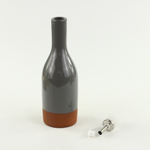 Terracotta ceramic stoneware cooking wine oil liquor bottle