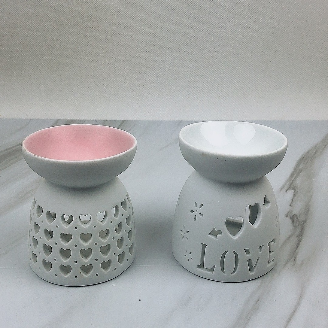 New Hollow Ceramic Aroma Wax Melter Warmer  Porcelain Oil Burner