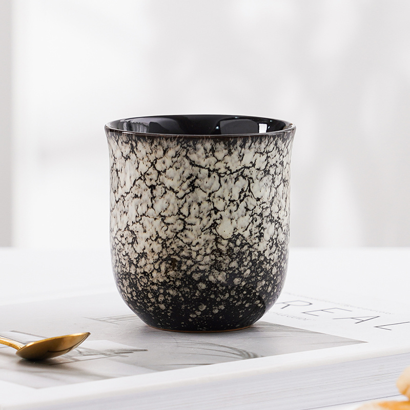 Distinctive Good Quality 200ml Chinese Reactive Glaze Colorful Ceramic Tea Cup Coffee Crackle Glaze Creative Water Mug