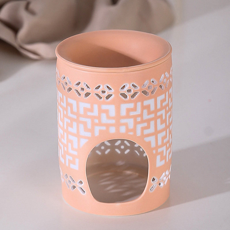 New Colorful Ceramic Candle Holders Aromatherapy Essential Oil Burner Hollow Creative Scented Candle Holder For Home Decorations