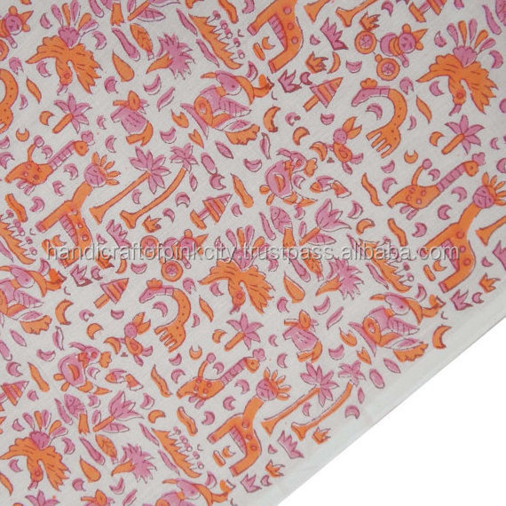 Muslin Block Print Fabric