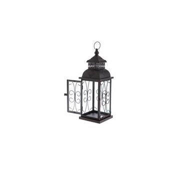 metal Lanterns Wholesale Stock Eid Gift Retro Hollow out Lantern Wrought Iron Candlelight Moroccan Lanterns