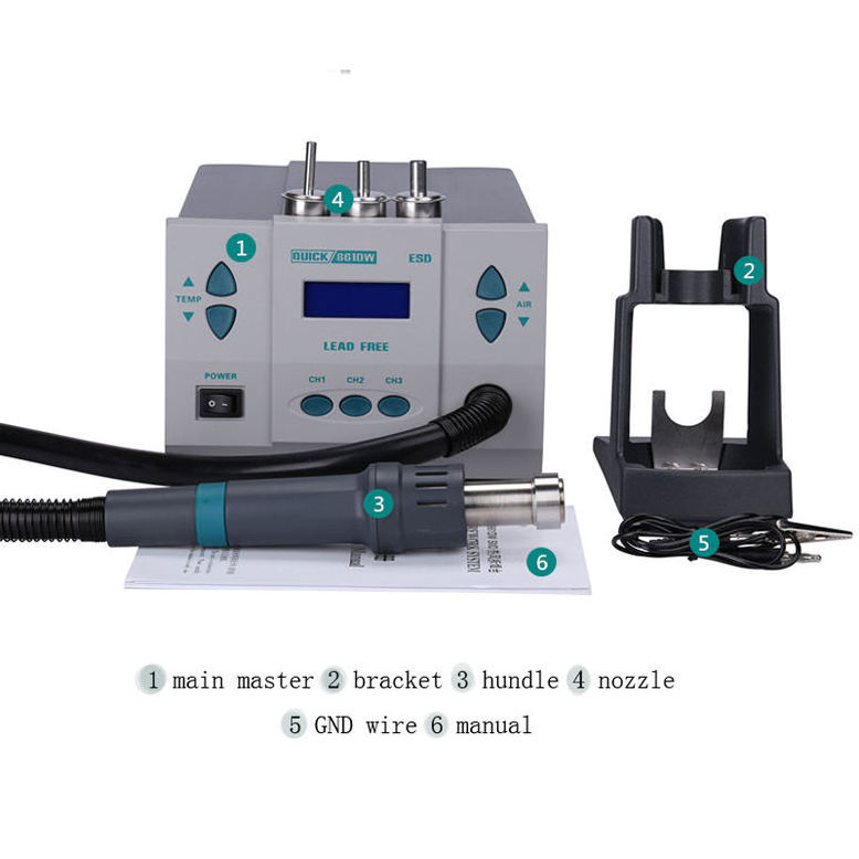 High Quality 1000W Big Power 861DW Lead-Free Hot Air Gun Welding Soldering Rework Station For PCB Mobile Electronic Repair