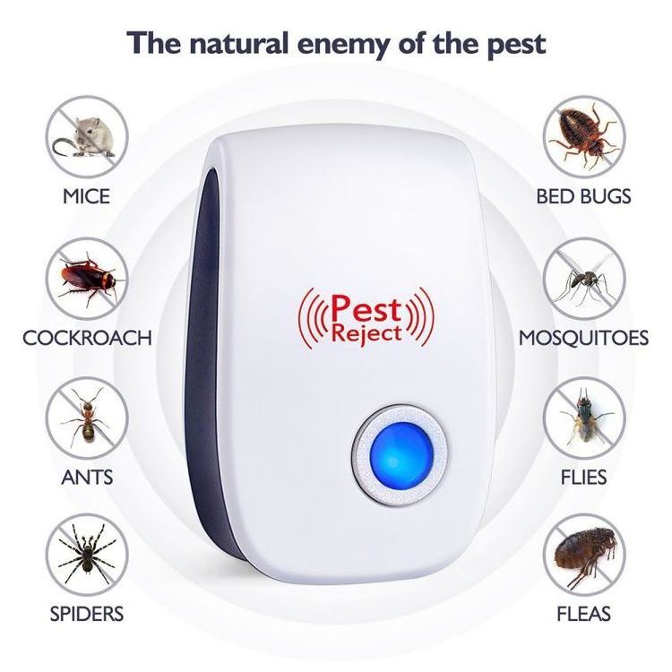 Ultrasonic Electronic Pest Repeller with Night Light Insect Mosquito Killer Bug Zapper Non-toxic Safe Home Mosquito Repellent fo