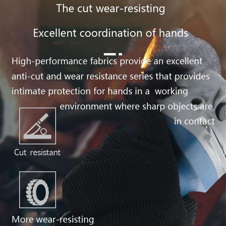 Cut Resistant Gloves Cut Resistant Work Gloves Level 5 Protection Wear Resistant for Meat Cutting/Metal Processing/Gardening/Woo