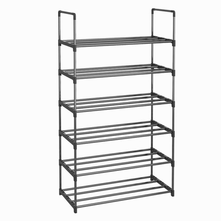 Shoe Rack 4 Tier / 6 Tier Shoe Organizer with 4 Shelves / 6 Shelves Metal Shoe Storage Stackable for Living Room Hallway Entranc