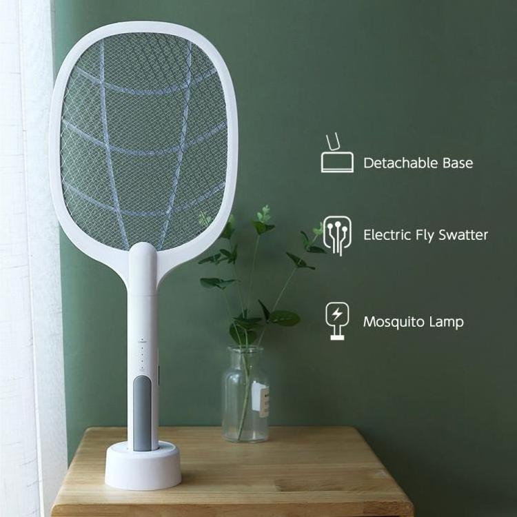 2 in 1 Electric Fly Swatter & Mosquito Lamp 3000V High Voltage Portable Mosquitoes Trap with UV Ray & Electric Shock