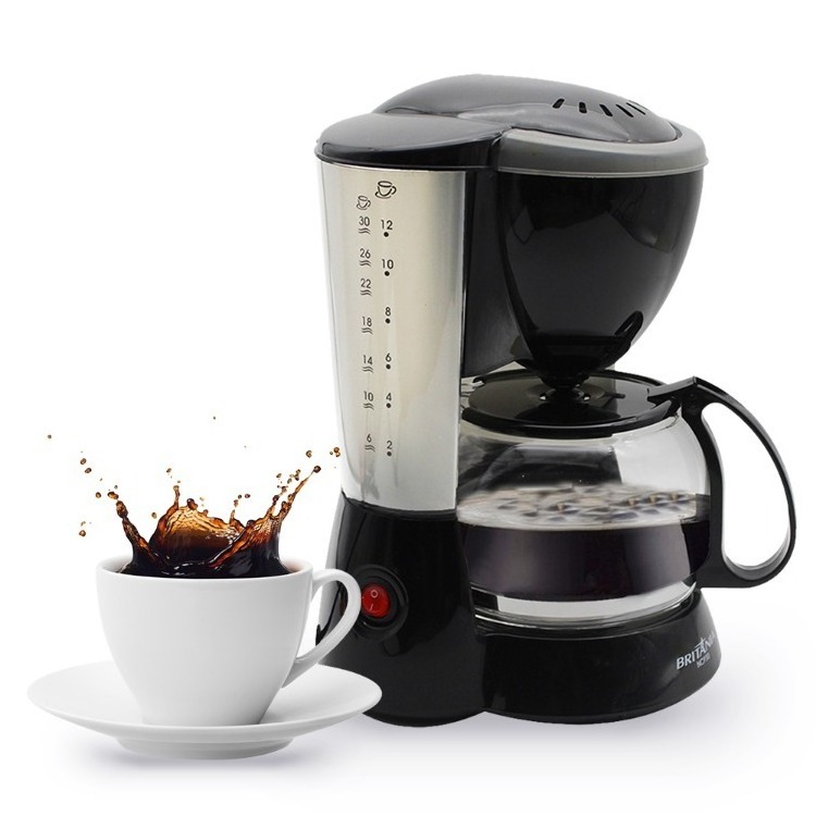 Coffee Maker Small Home Portable Automatic American Drip 800W Large Capacity Office Household Coffee Maker with Po