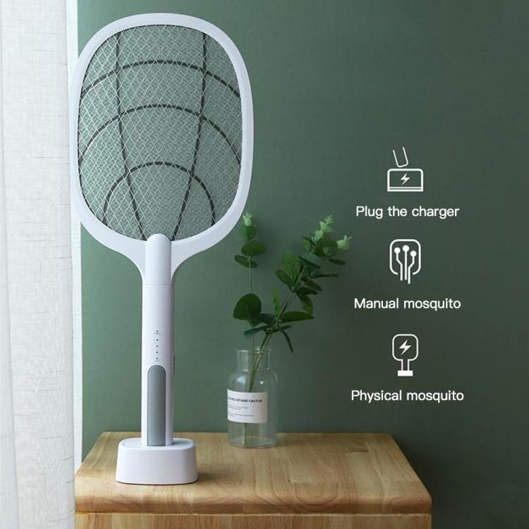 Electric Bug Zapper Racket, Mosquito Killer, Fruit Fly Swatter Zap, Two-In-One USB Rechargeable Electronic Swatter Pest Control,