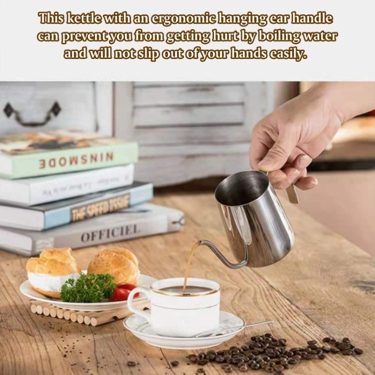 350ml Stainless Steel Hand Drip Coffee Kettle Gooseneck Pour over Coffee Kettle Tea Kettle