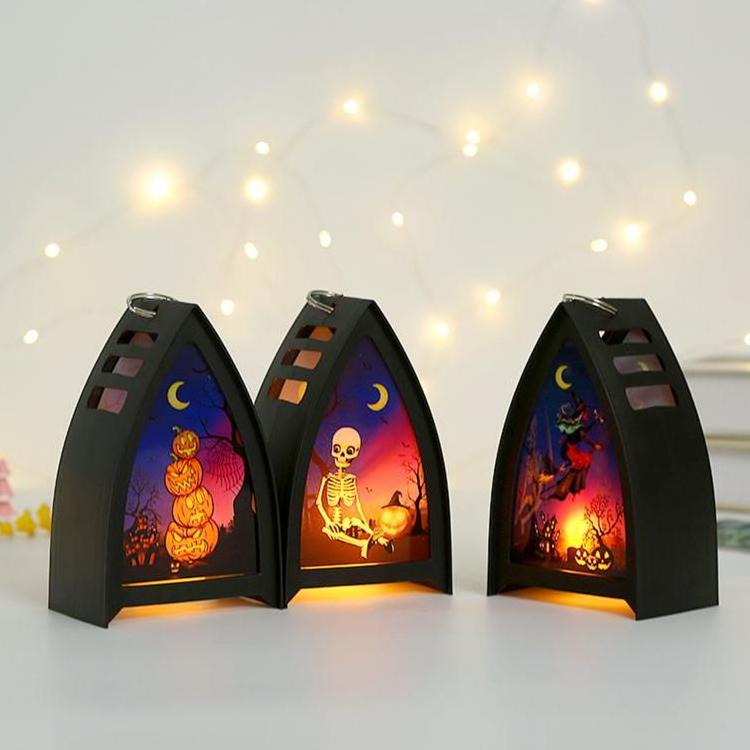 Witch Halloween LED Lantern LEDs Fairy Lights Lamp Battery Operated Halloween Hanging Lighting for Home Party Porch House Bar Ba