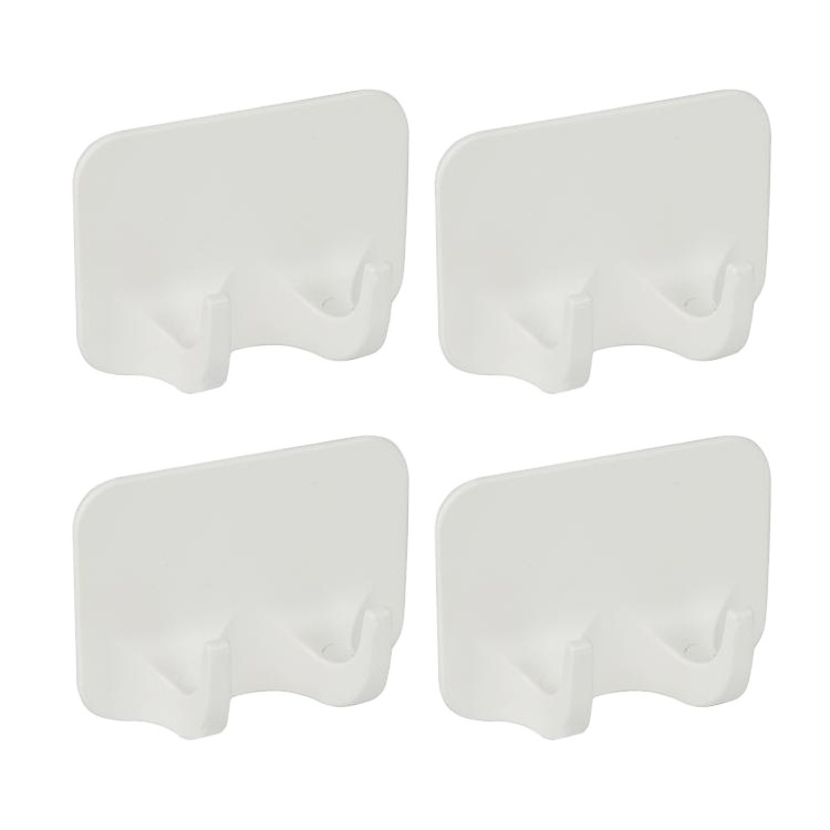 4 Pack Adhesive Hooks Wall Sticky Hooks Removable Hangers Nail Free Waterproof Seamless Hooks for Home Bathroom Towel Bath Ceili